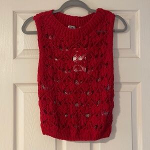 ZARA Red Knit Top